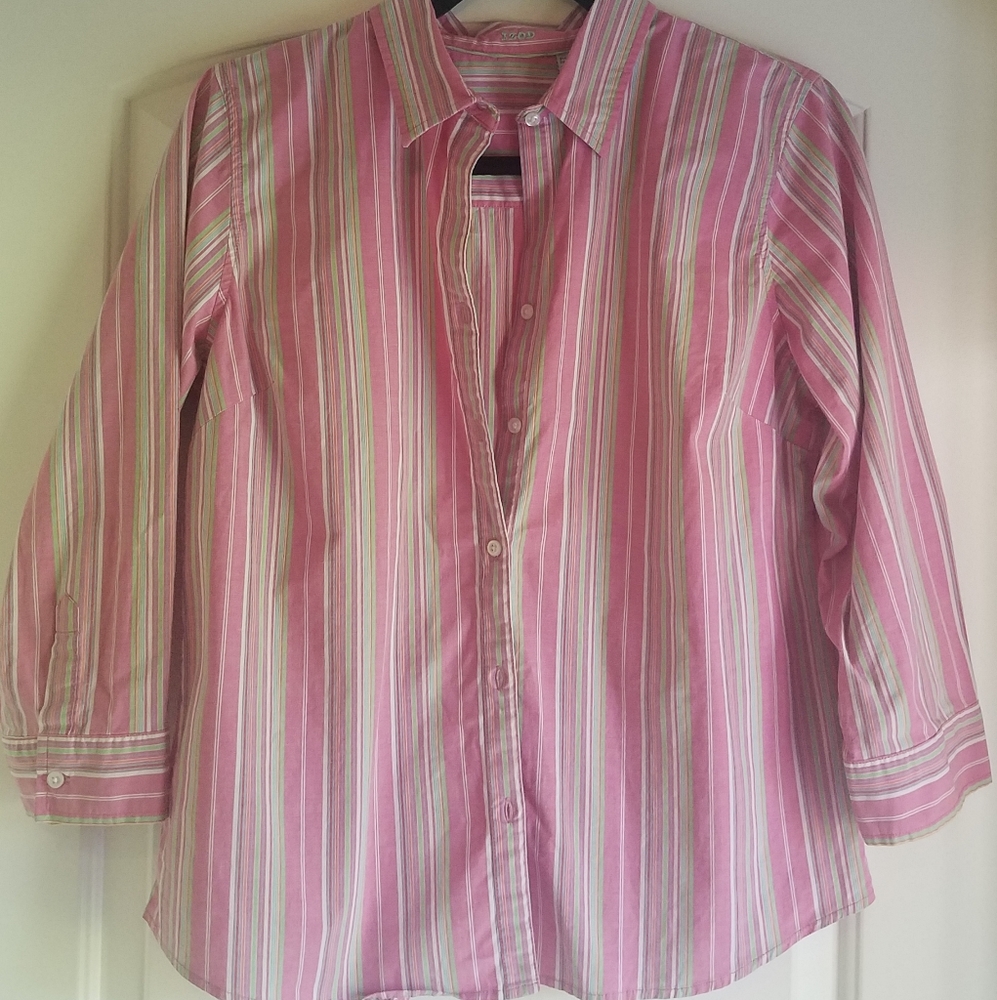 Striped button up